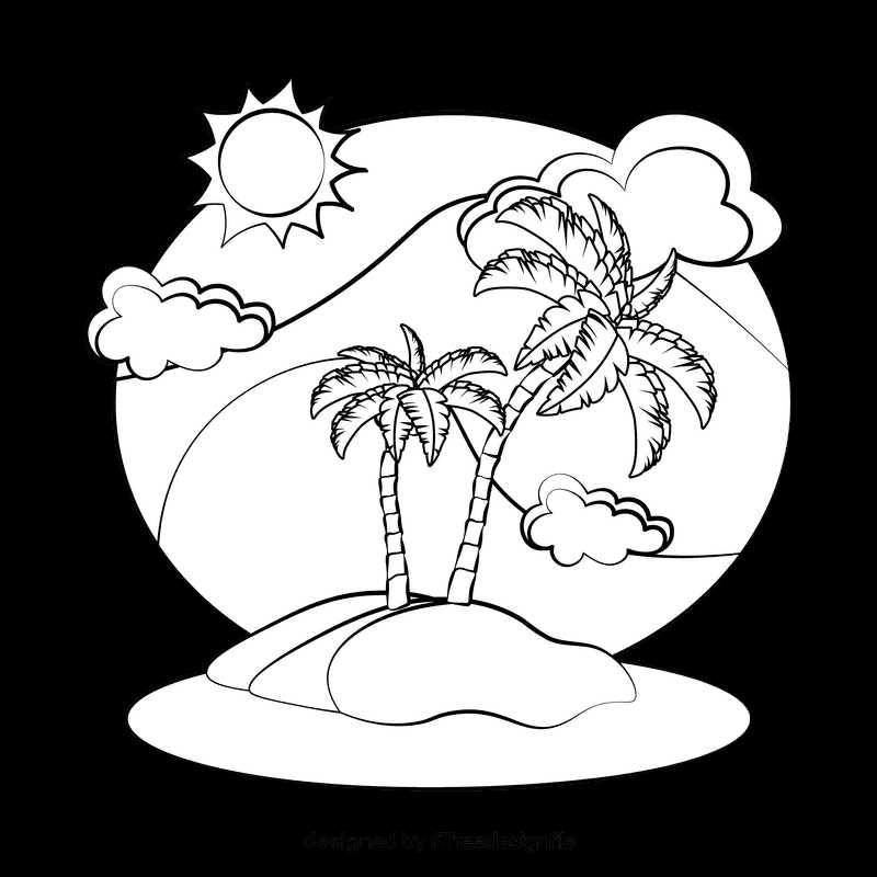 coconut tree printable coconut tree printable
