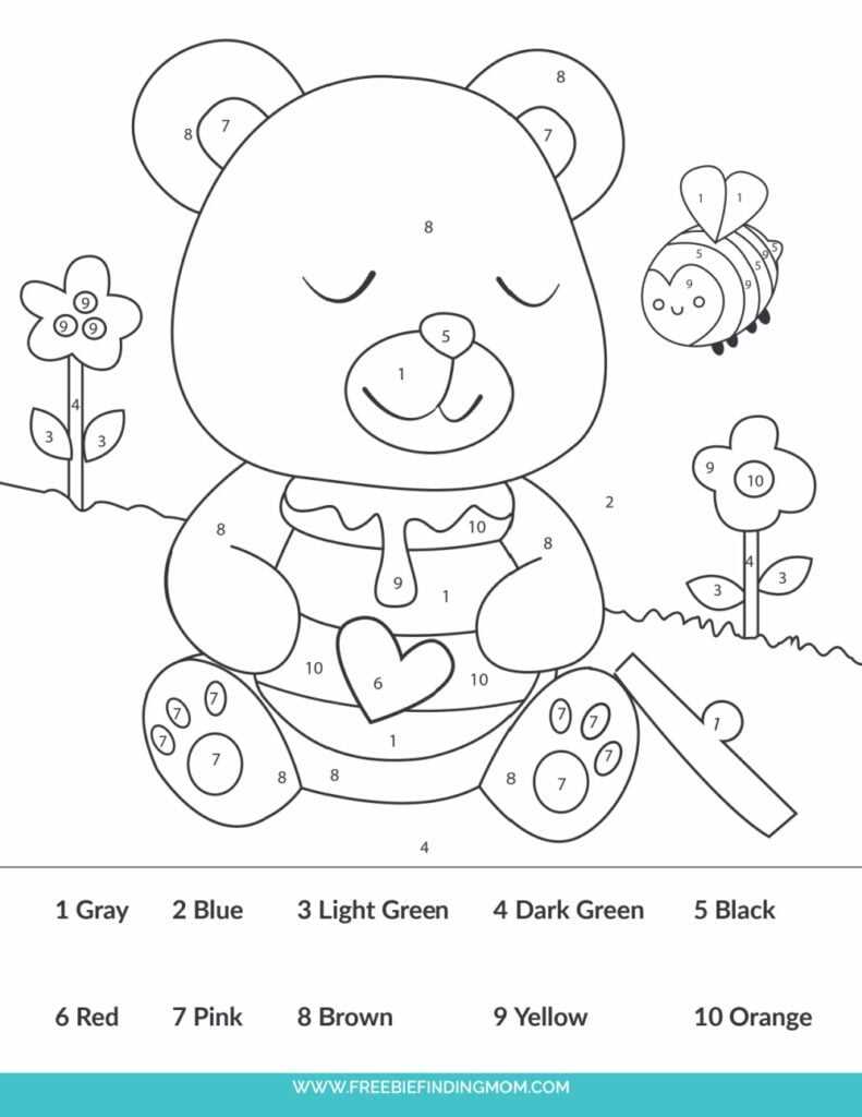 color by number printable adult