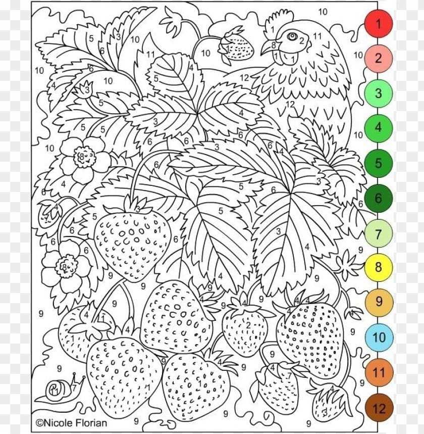 color by number printable adult