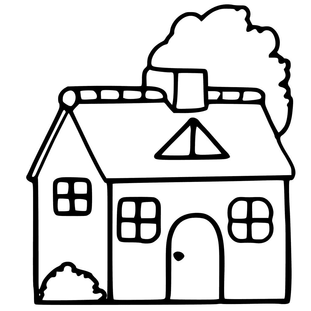 coloring pages houses printables