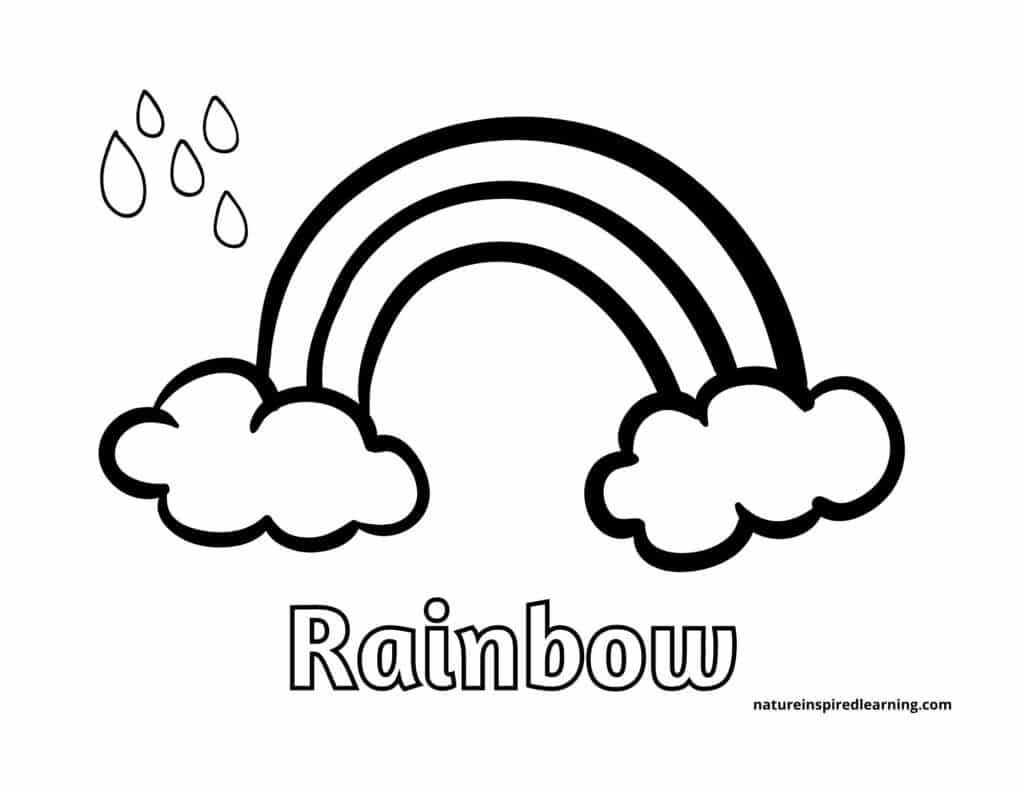 coloring rainbow printable coloring rainbow printable