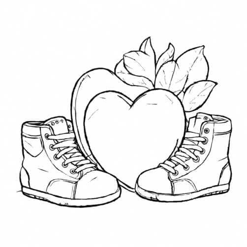 coloring shoes printable easy