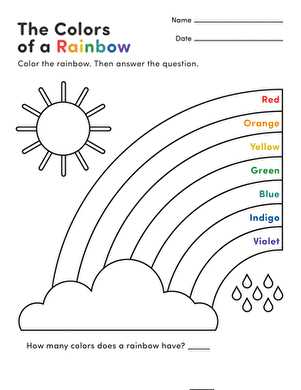 counting on a rainbow free printable