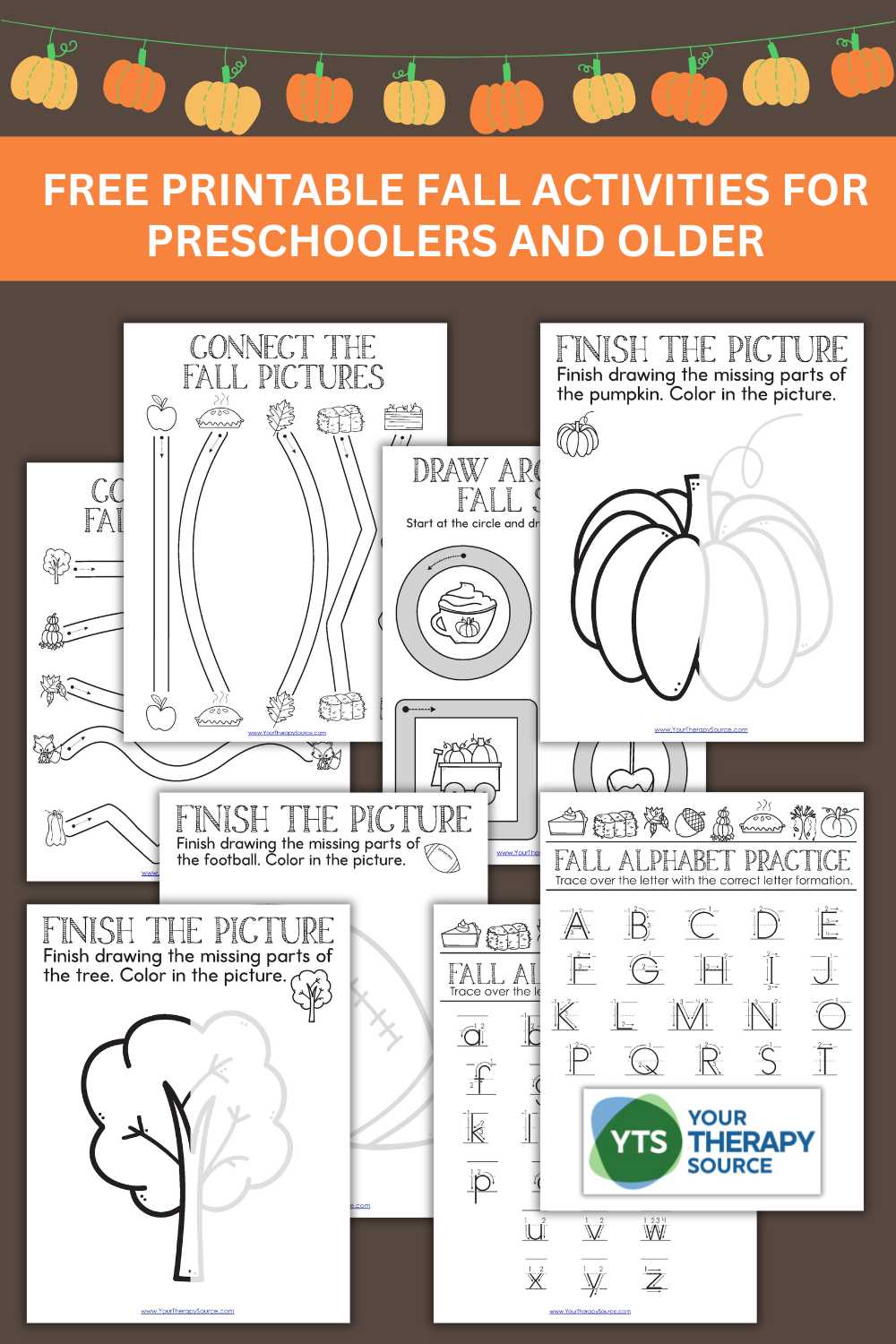 fall activities for preschoolers printable