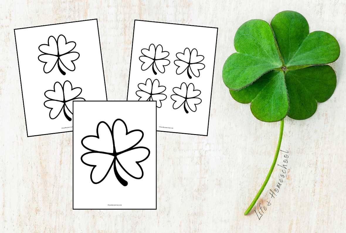 printable four leaf clover template printable four leaf clover template