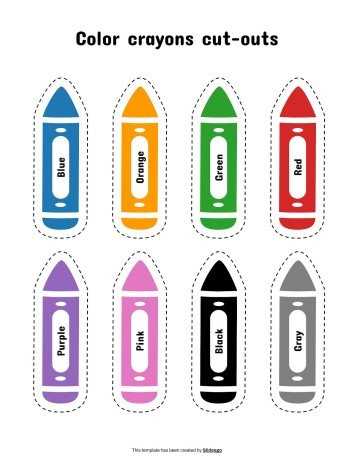 crayon printable template crayon printable template