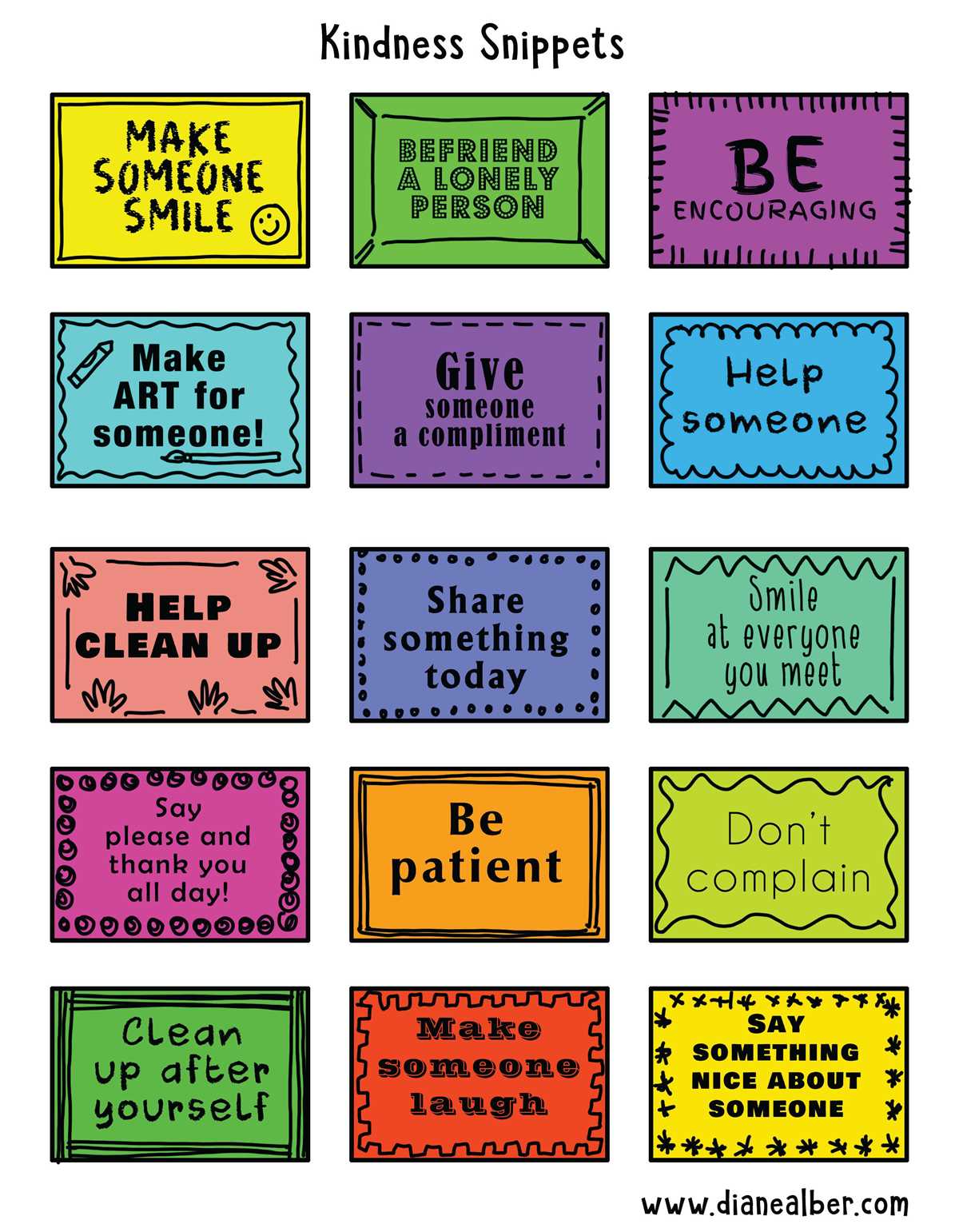 kindness jar printable