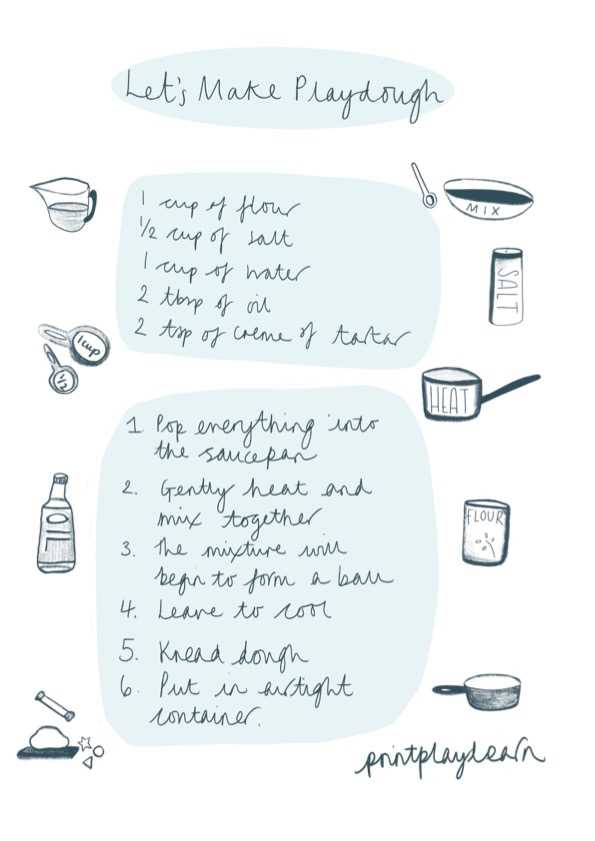 printable playdough recipe