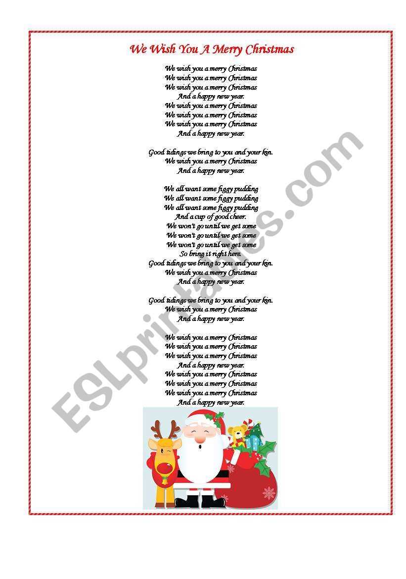 we wish you a merry christmas song lyrics printable we wish you a merry christmas song lyrics printable