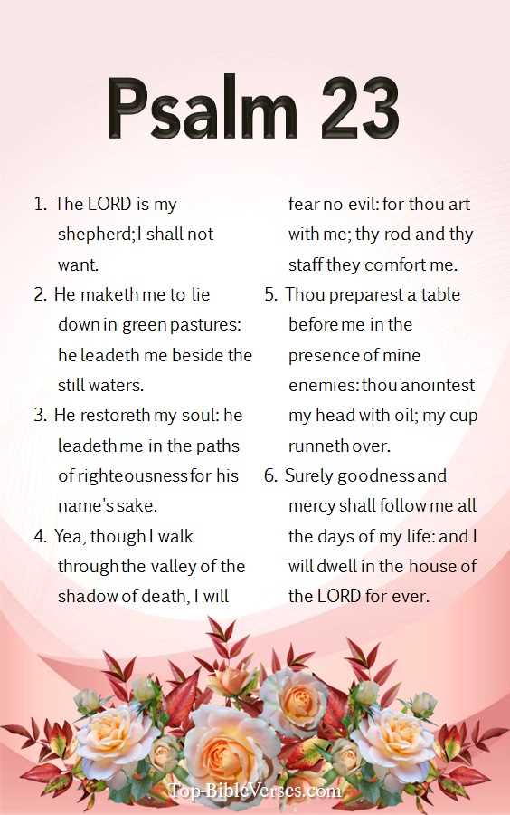 psalm 23 kjv printable psalm 23 kjv printable