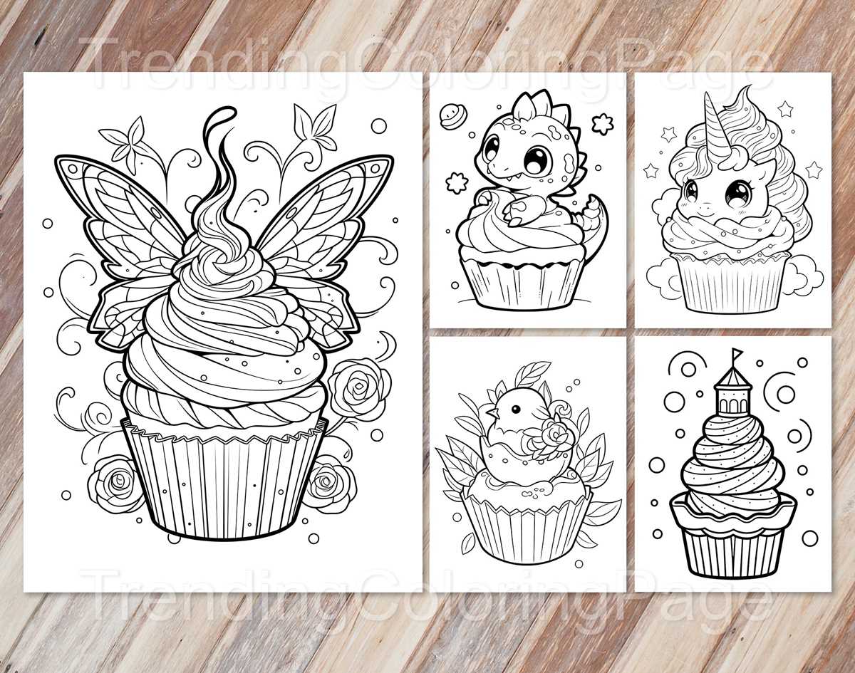 cupcake colouring pages printable