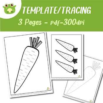 cut out carrot template printable