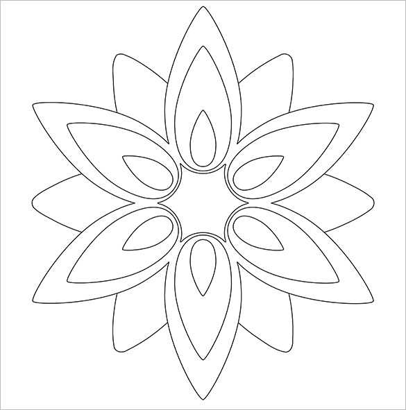 cut out printable flower petal template