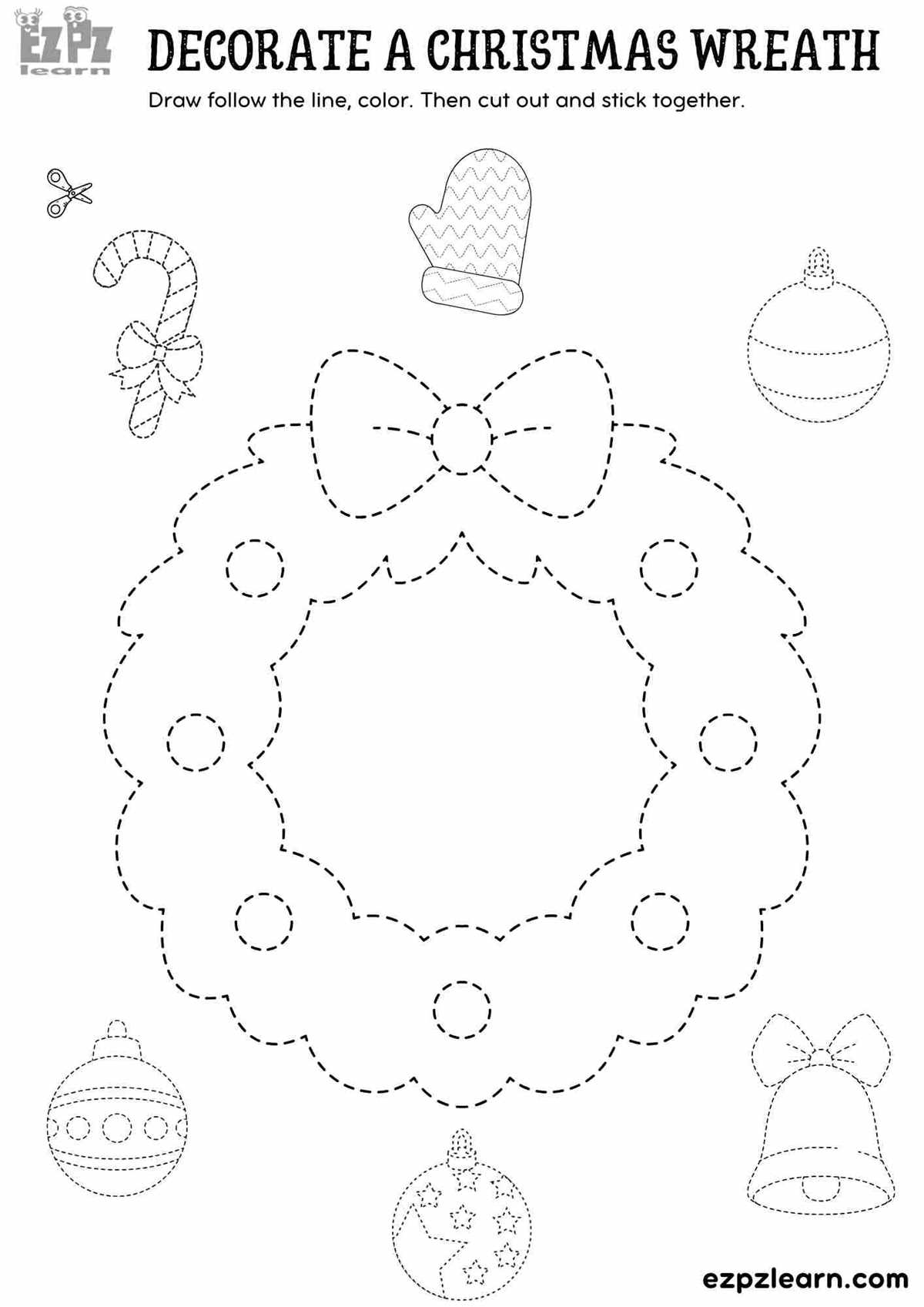 cut out wreath template printable