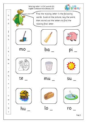 cvc word printables cvc word printables