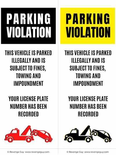 printable parking ticket template word