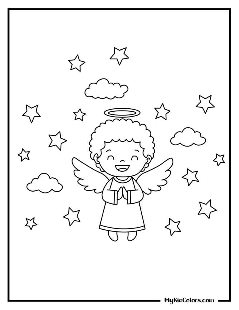 angel coloring sheets printable