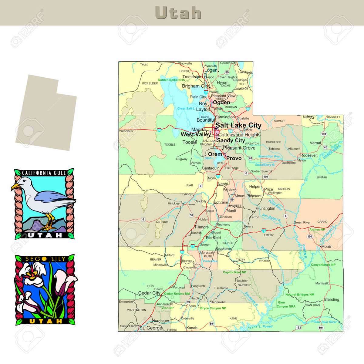 utah printable map utah printable map