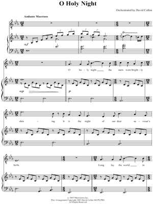 o holy night sheet music printable free