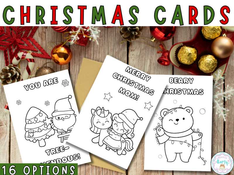 christmas card template printable