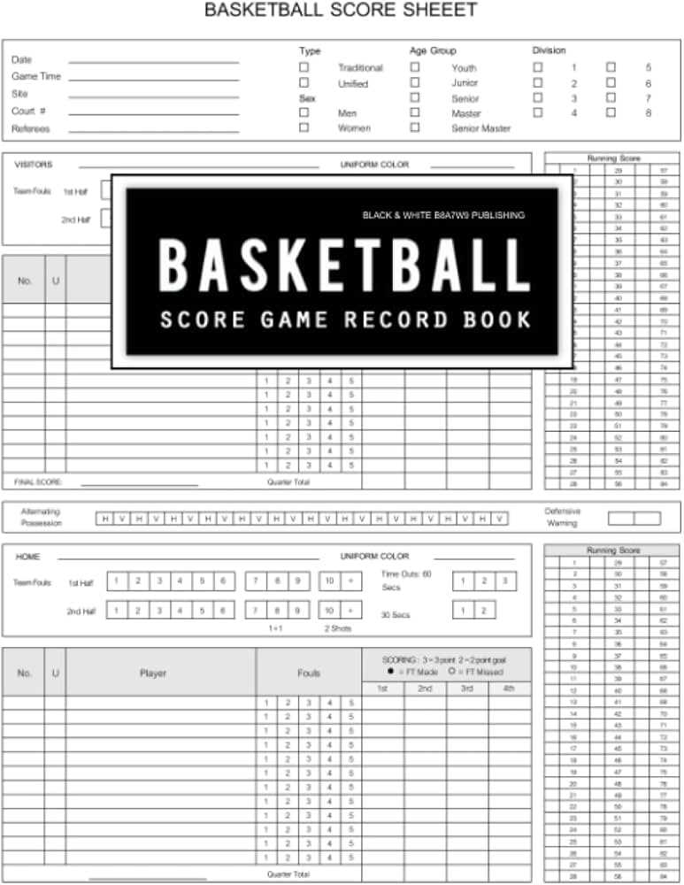 printable basketball score sheet