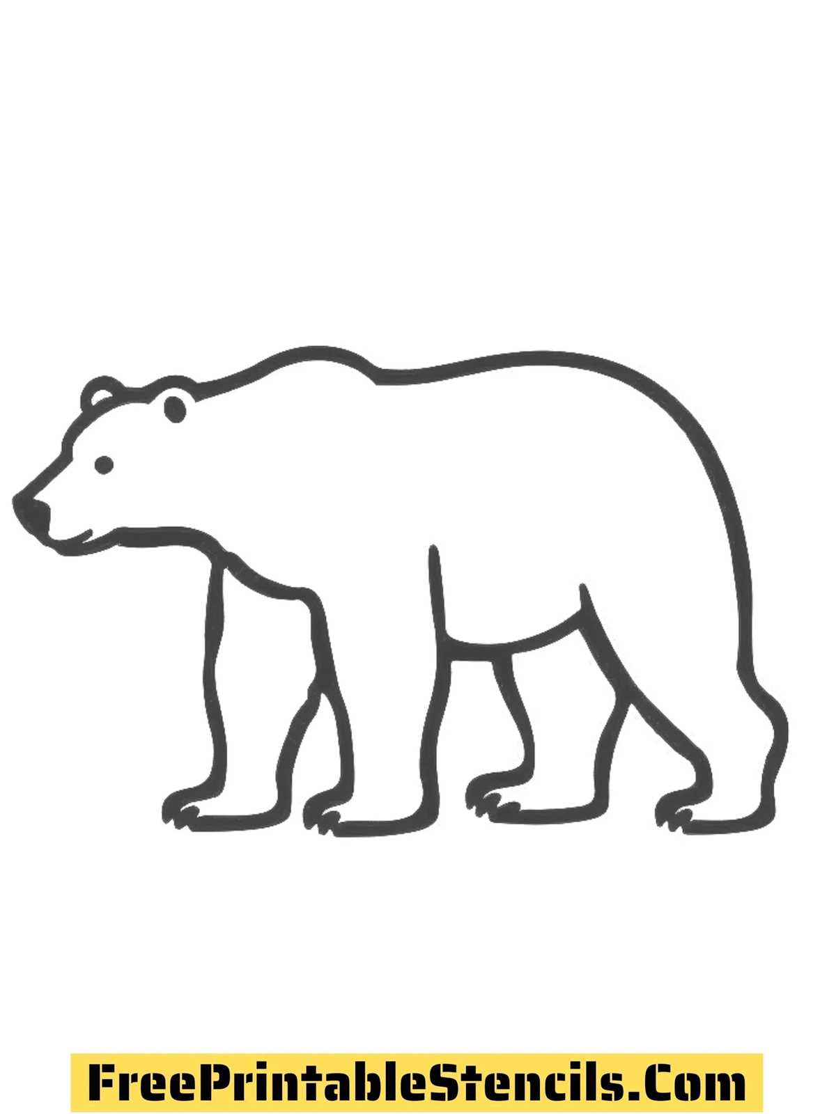 polar bear printable template polar bear printable template