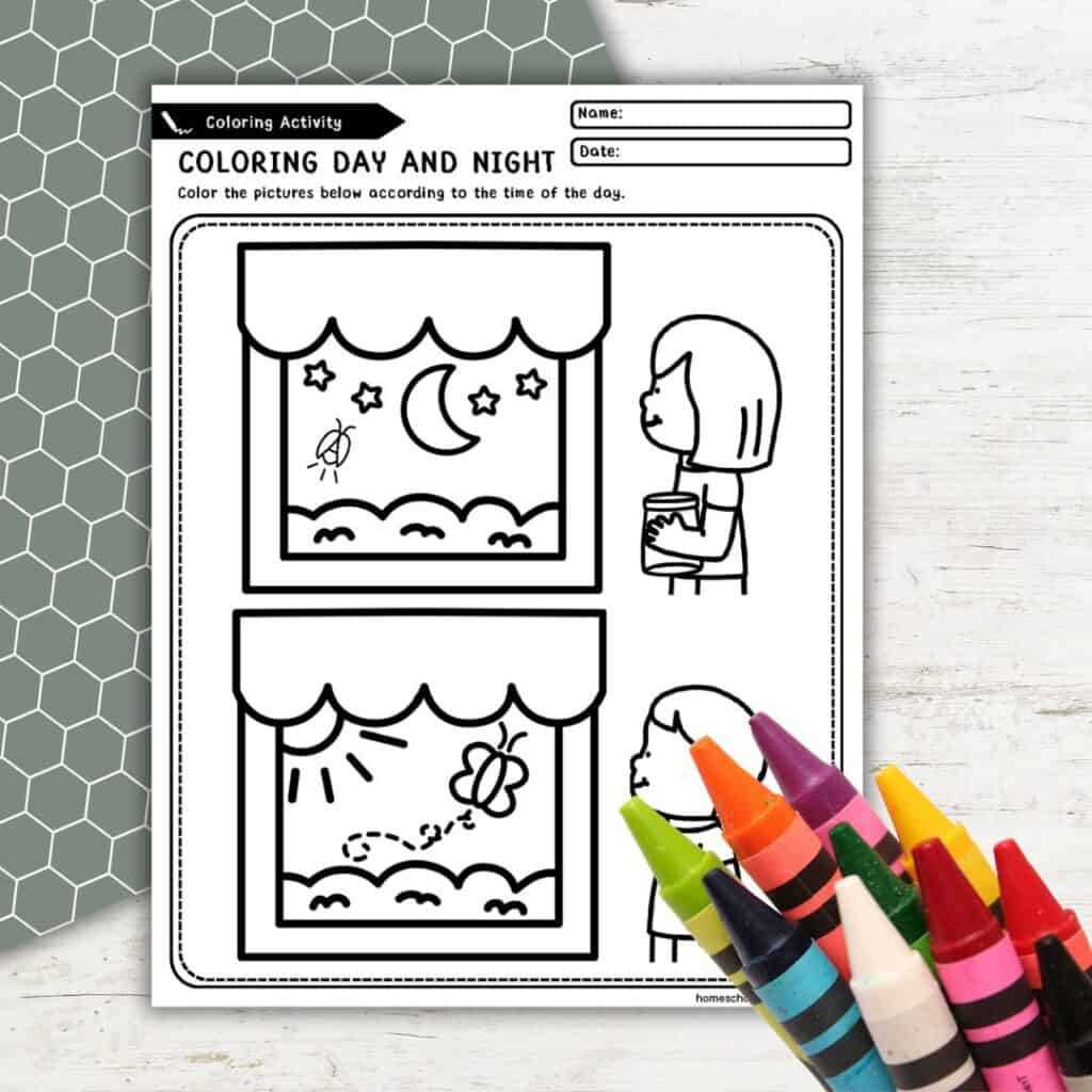 day and night printables