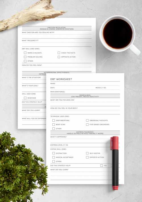 dbt printable worksheets dbt printable worksheets