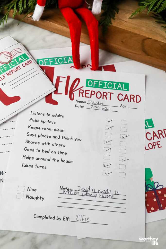 printable free elf on the shelf behavior report printable free elf on the shelf behavior report