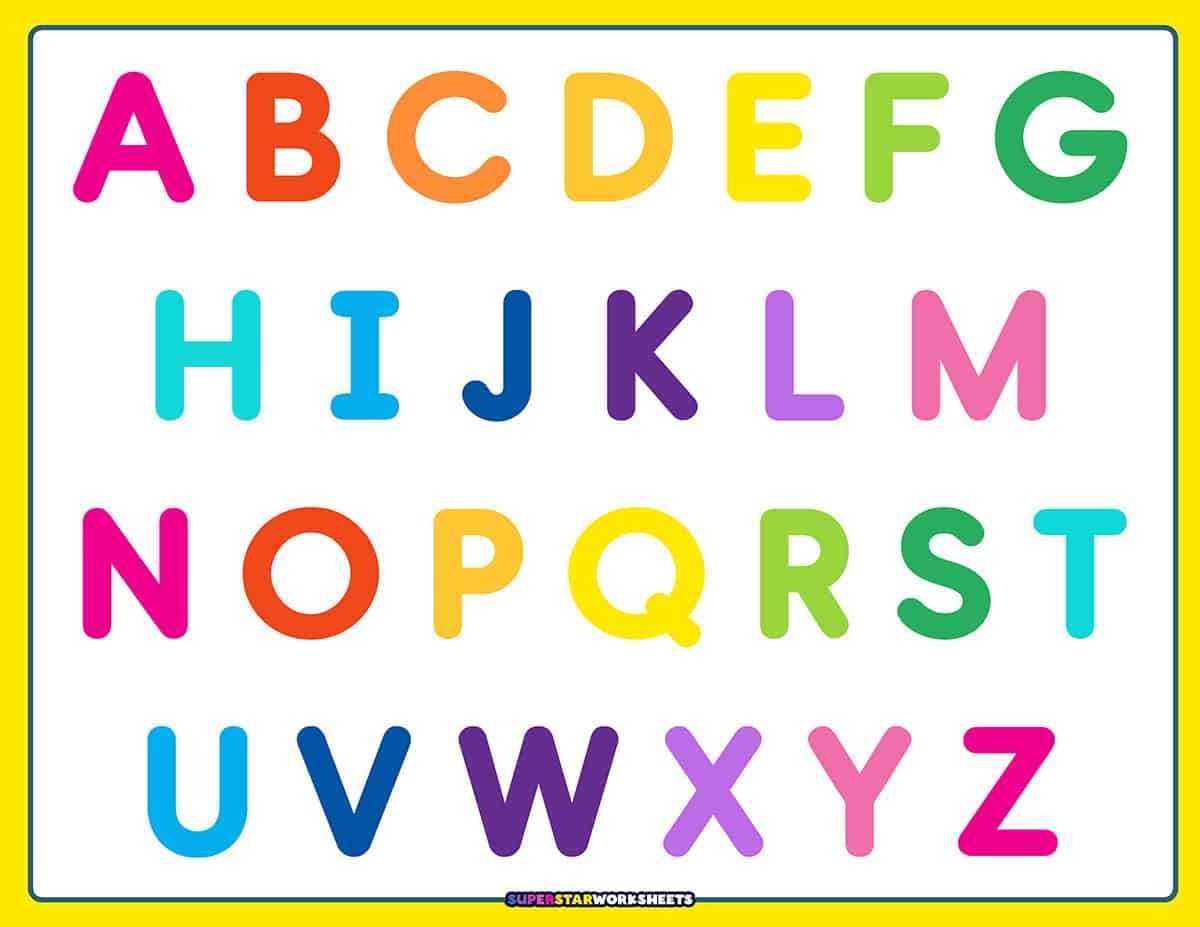 colored letters printable
