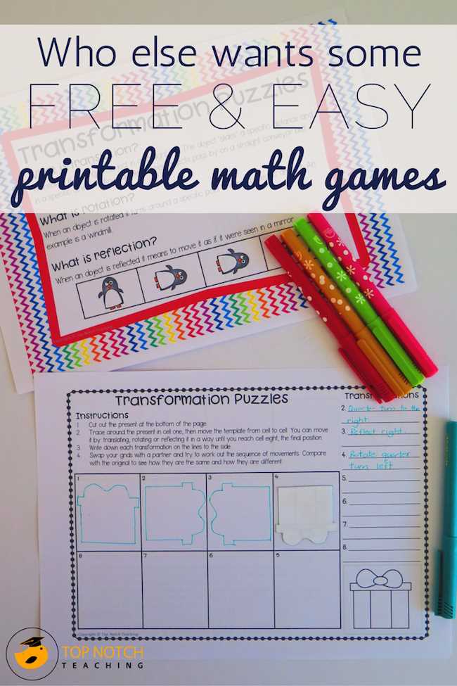 printable math games for kindergarteners