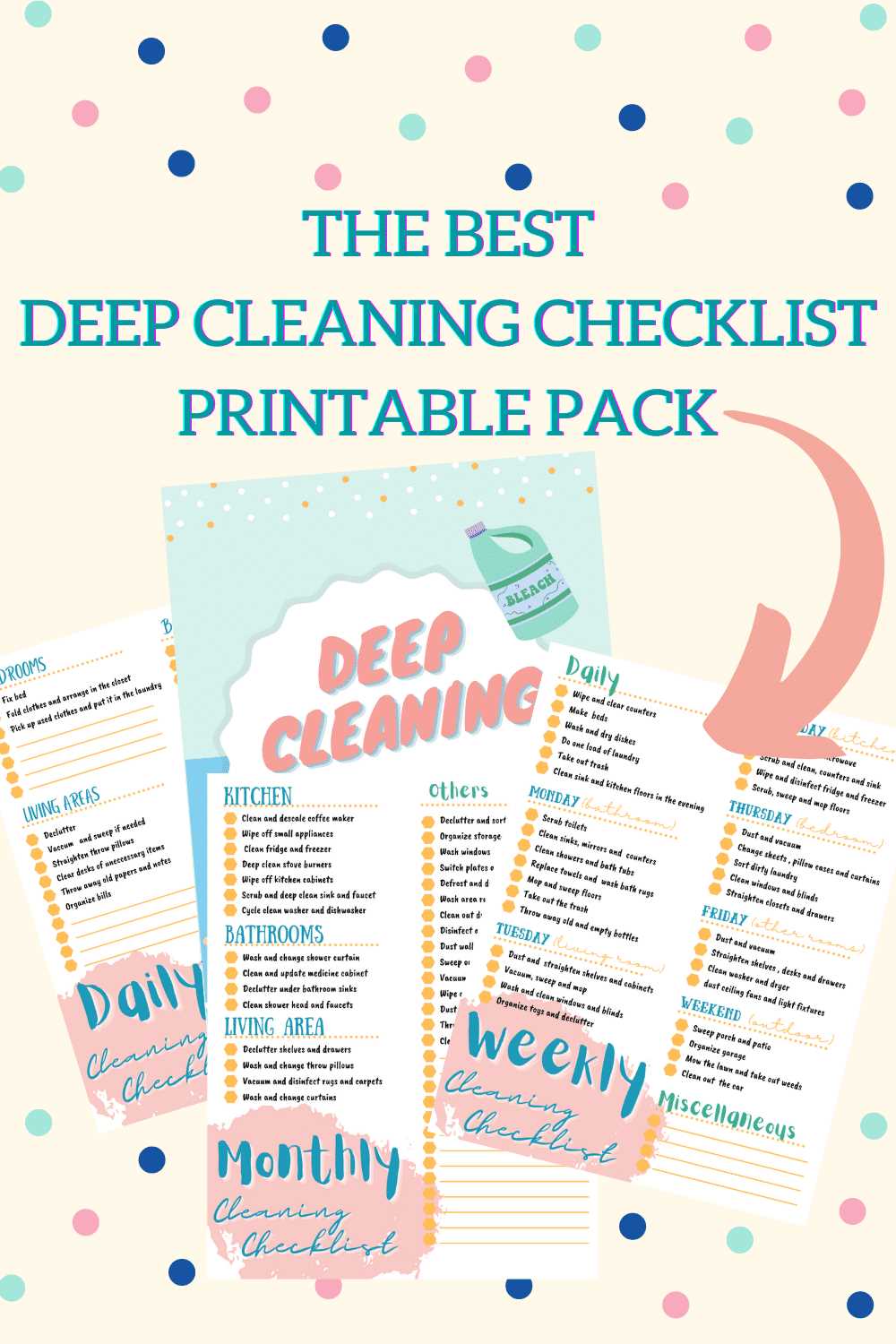 deep cleaning checklist printable deep cleaning checklist printable