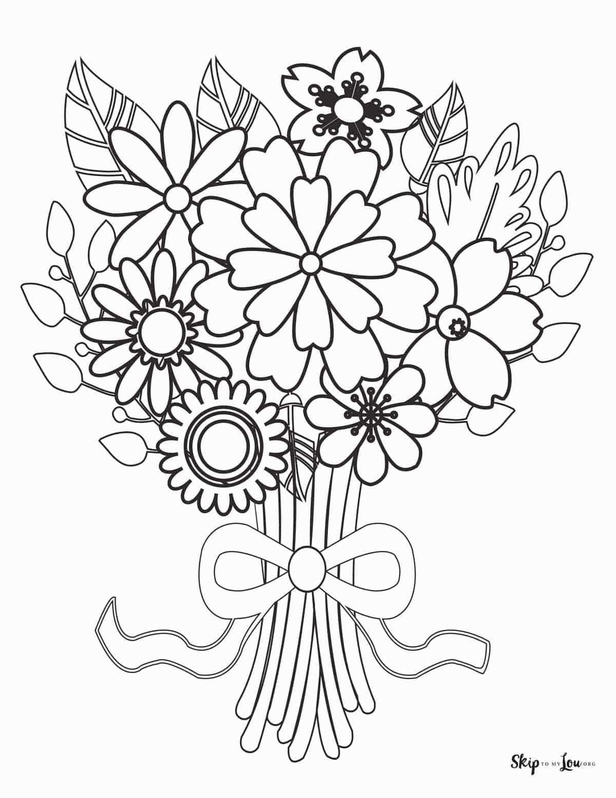 free printable coloring flowers