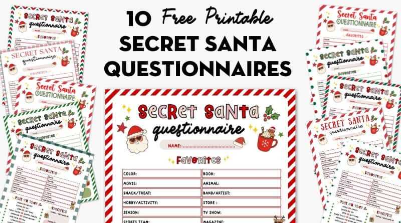 secret santa survey printable secret santa survey printable