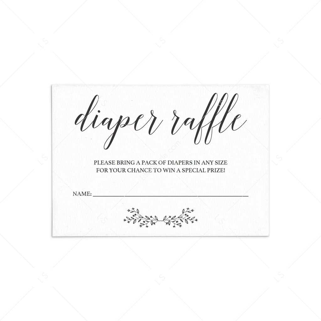 diaper raffle free printable diaper raffle free printable