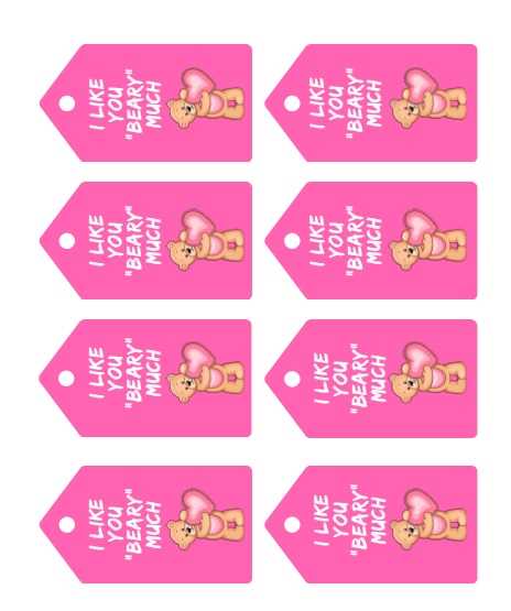 free printable valentine tags