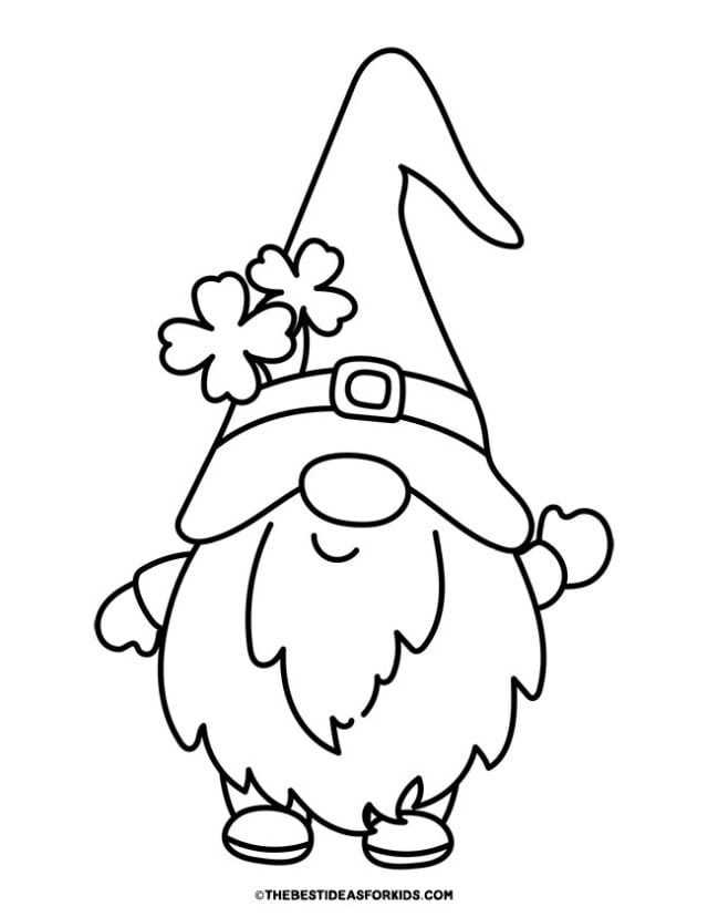 gnome coloring pages printable