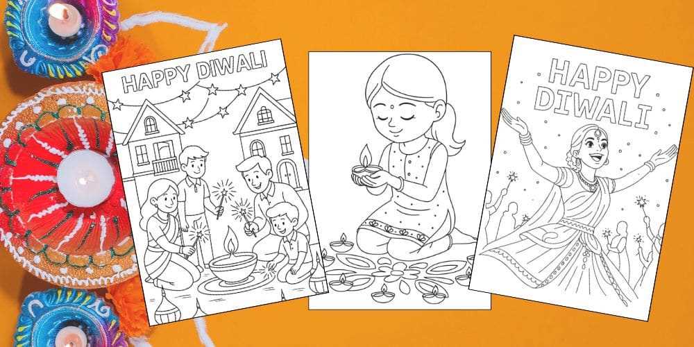 diwali coloring pages printable