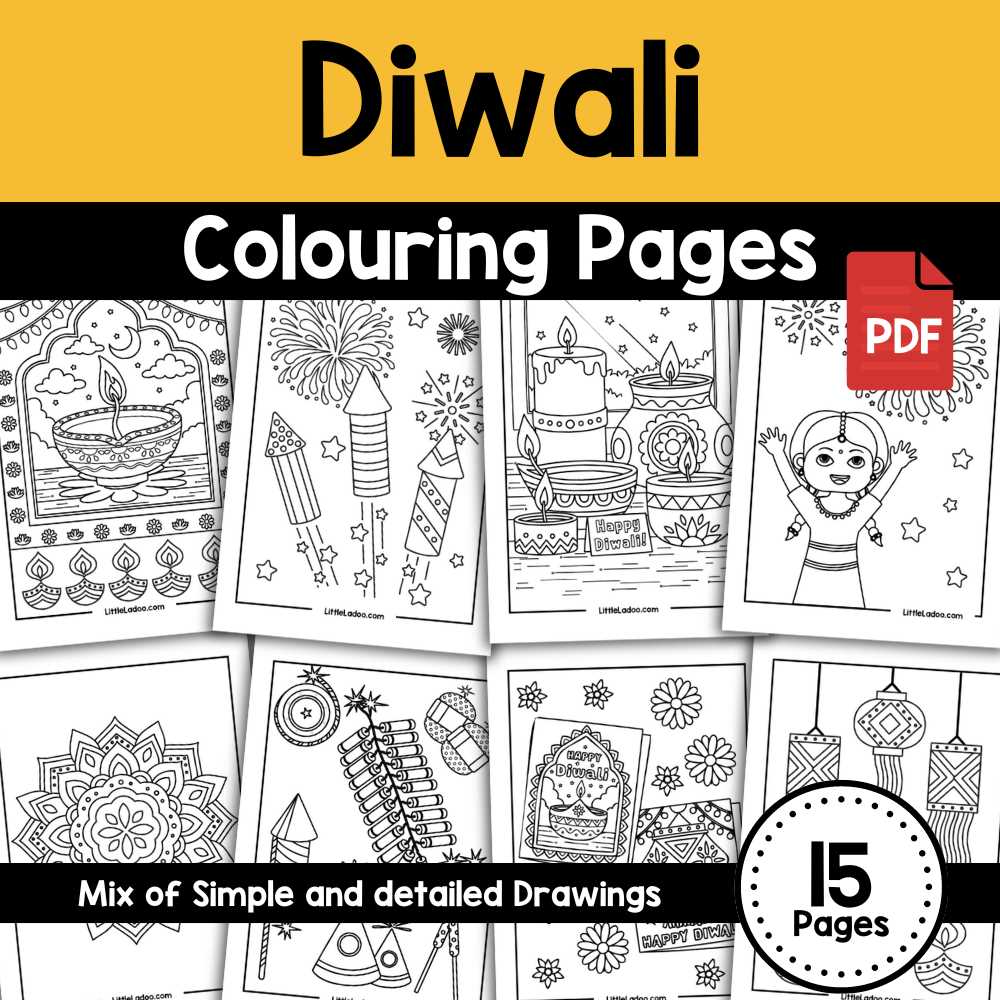 diwali colouring pages printable