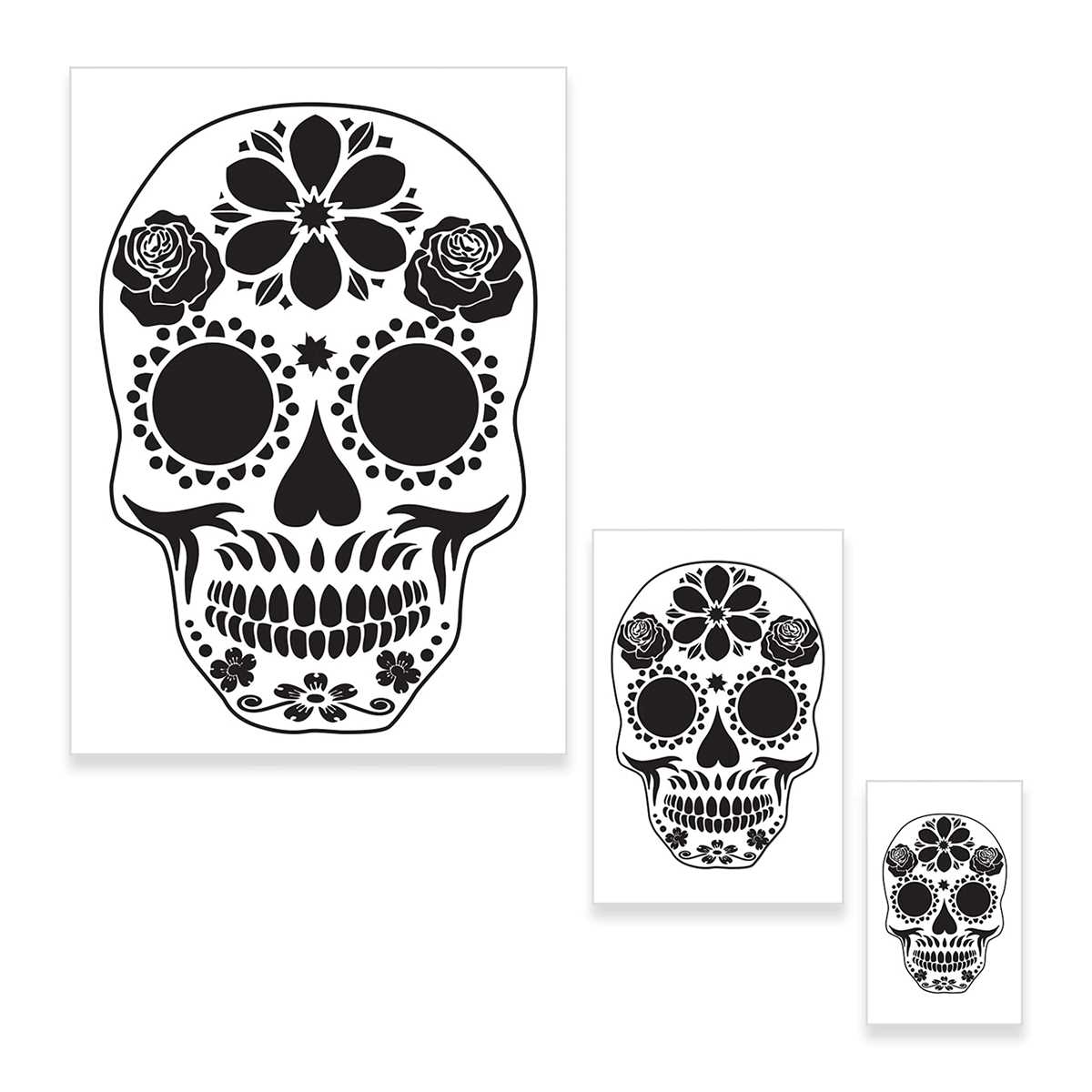 sugar skull stencil printable