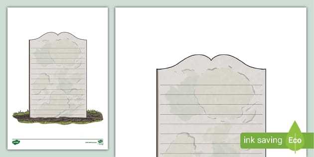 headstone template printable headstone template printable