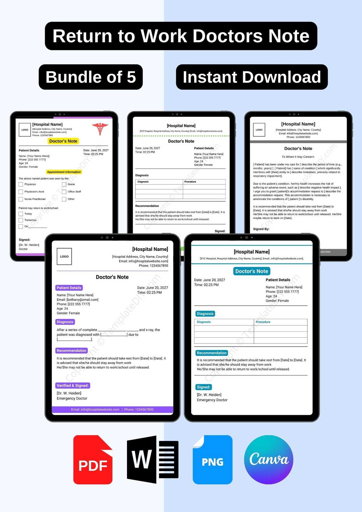 doctor printable return to work form doctor printable return to work form