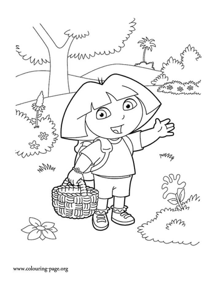 dora the explorer coloring pages printable