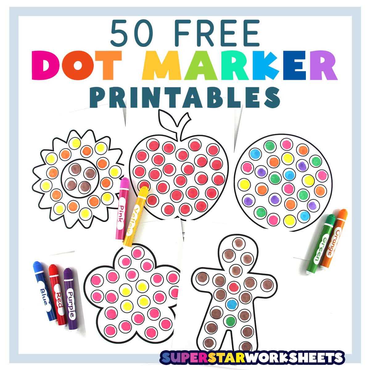 dot coloring pages printable