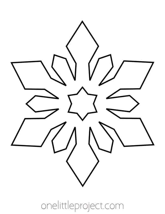 simple printable snowflake simple printable snowflake