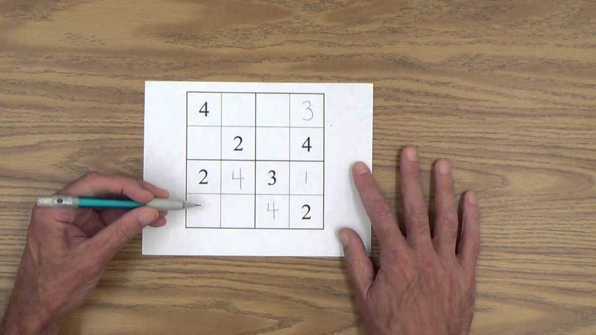 4x4 sudoku printable