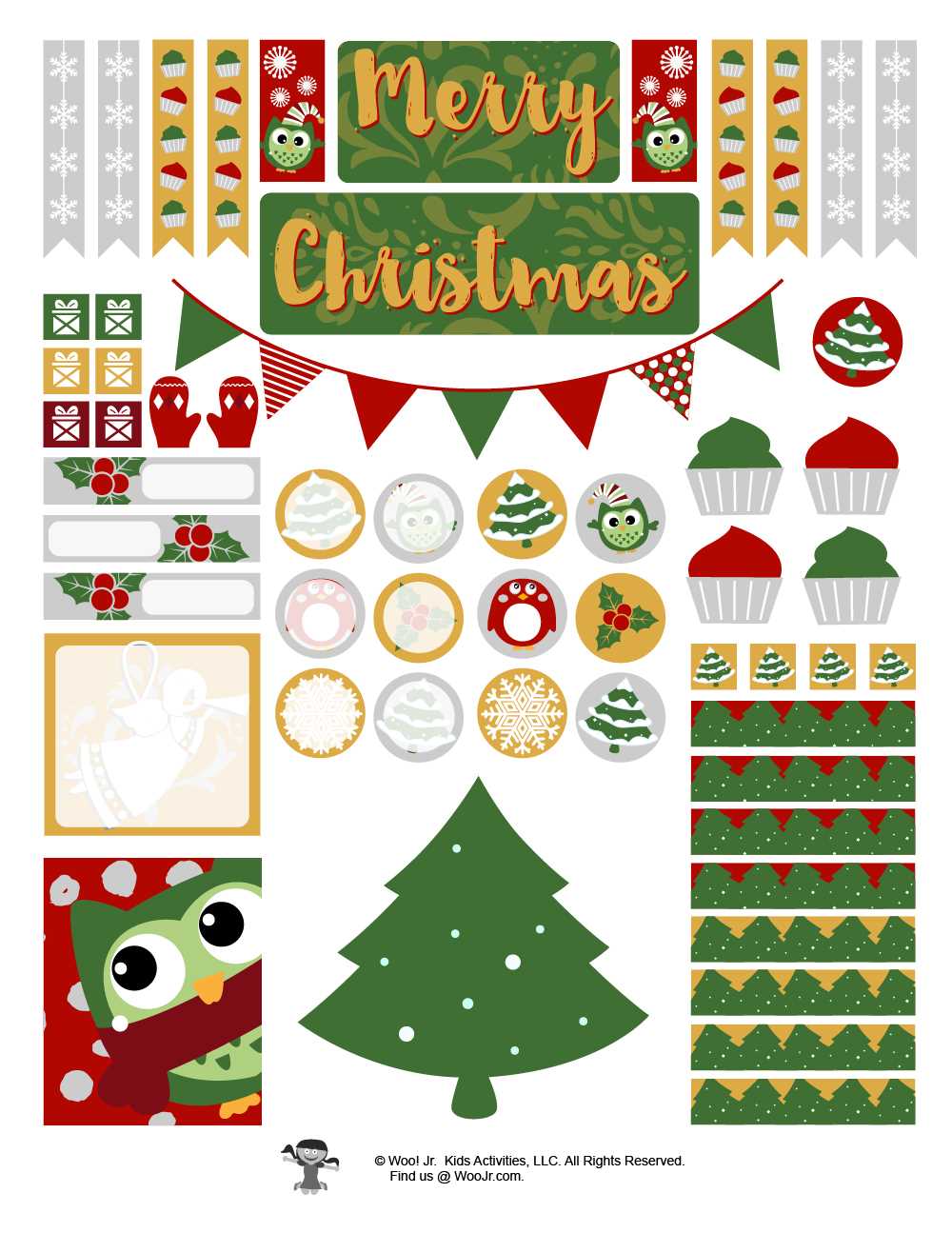 christmas sticker printables