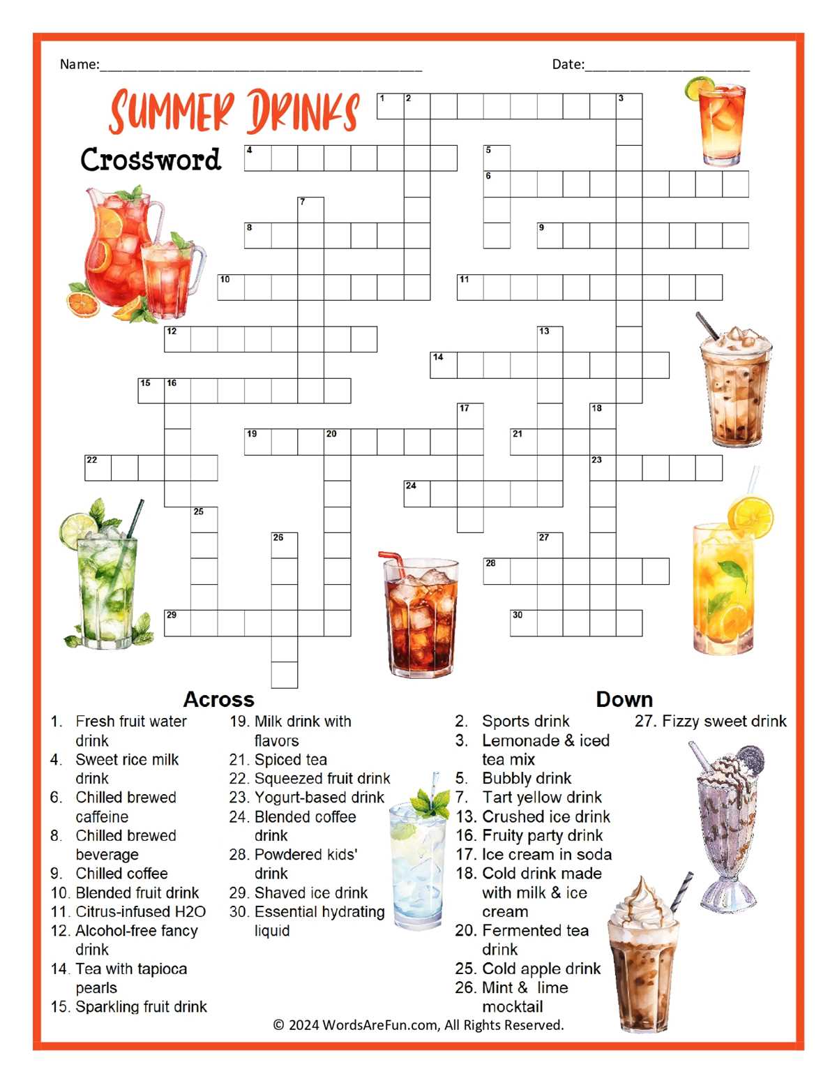 easy crossword puzzles printable for adults