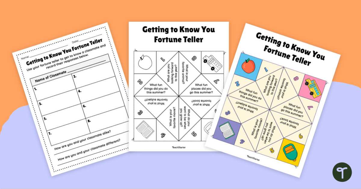 fortune teller template printable