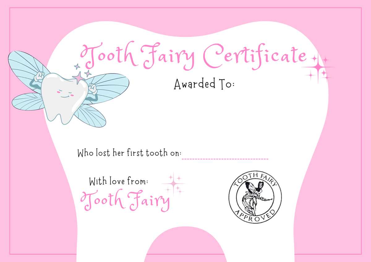 printable 1st first tooth certificate printable 1st first tooth certificate